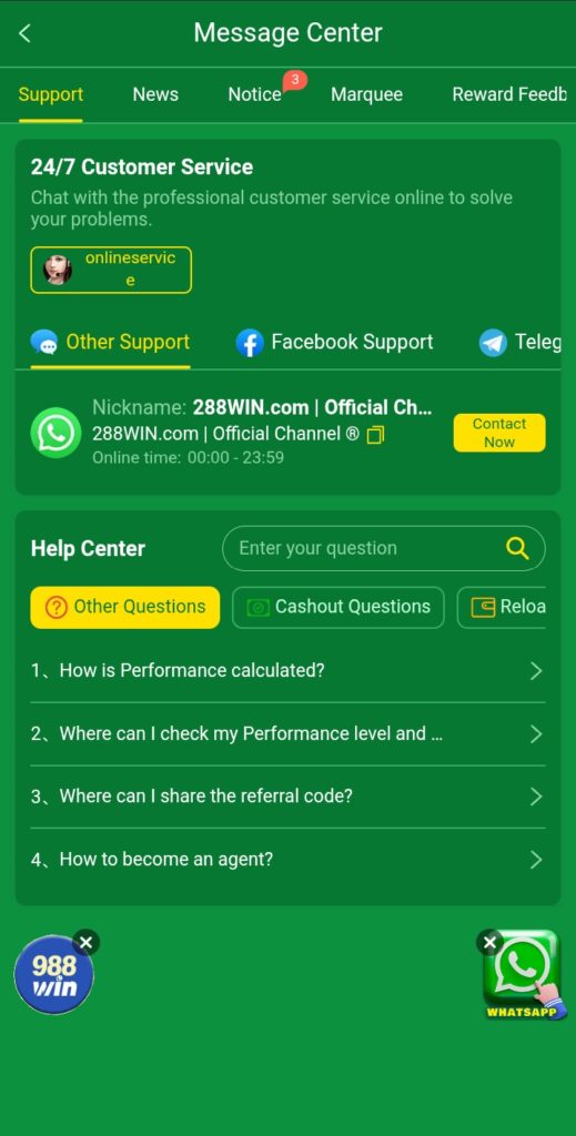 188win customer service