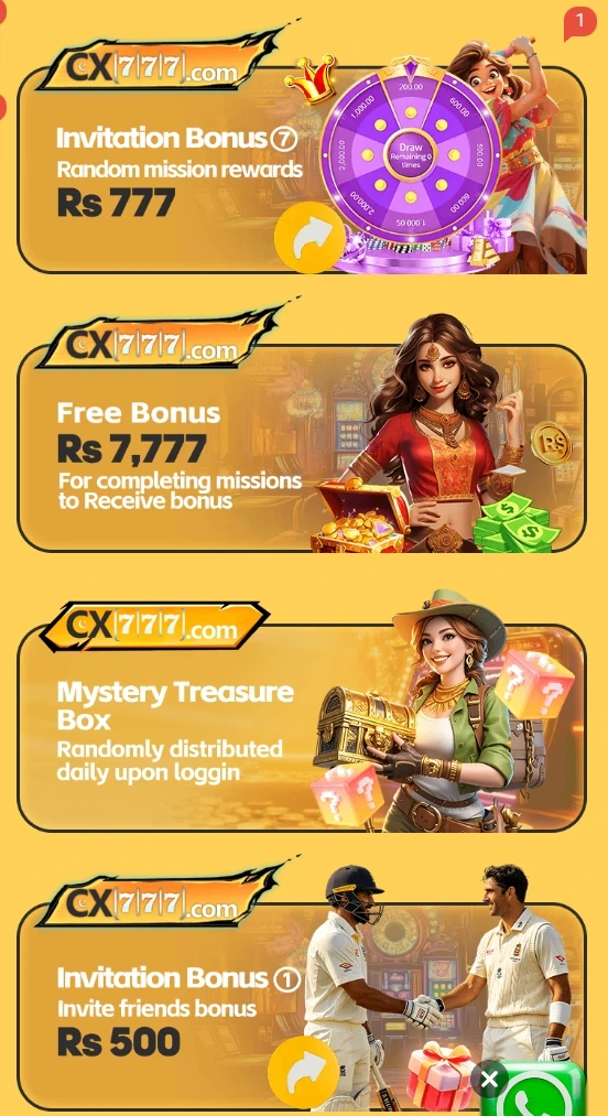 cx777 game bonuses