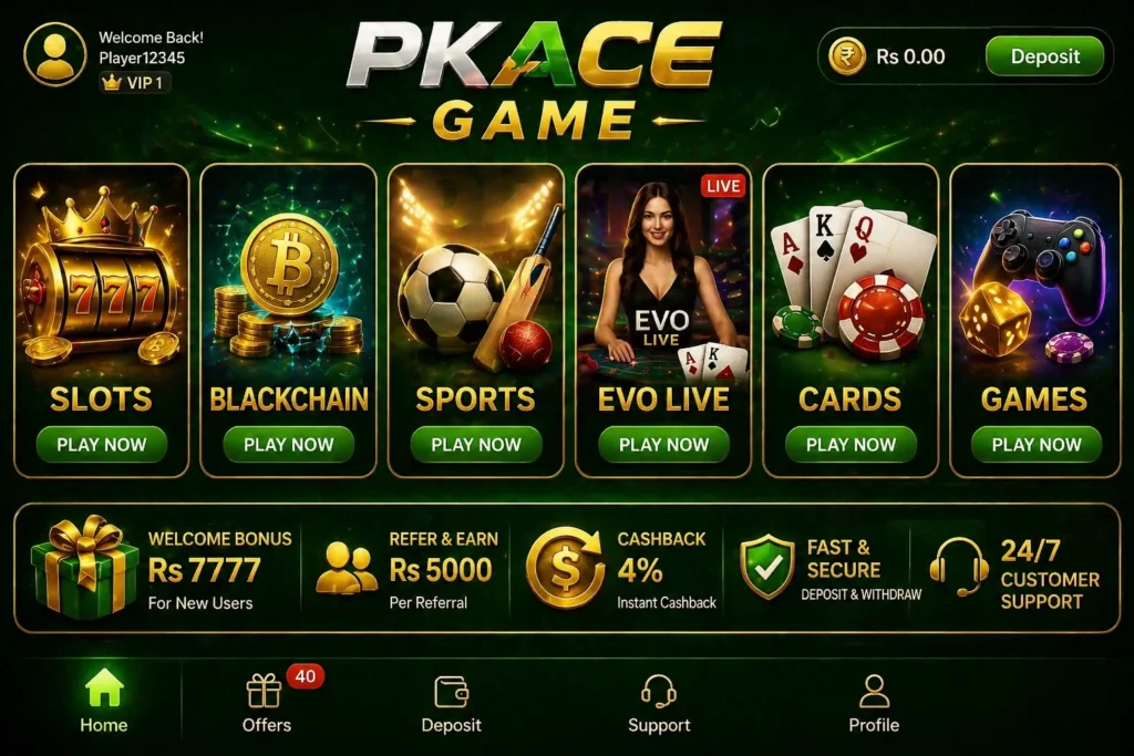 Pkace game slots, blackchain, sports, evo live, cards , games