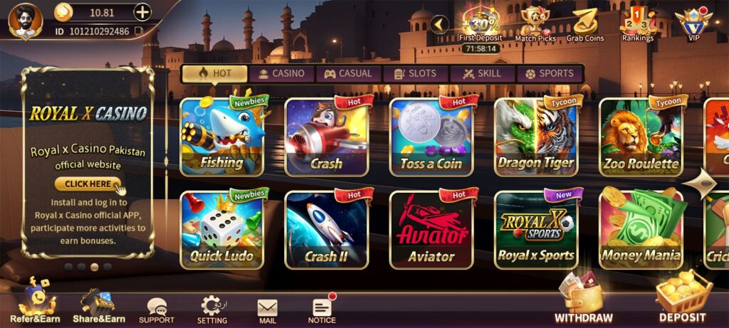 royal x casino mod apk