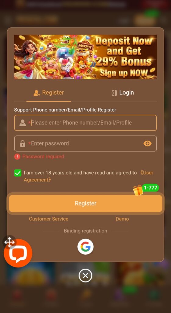 pkr656 game register