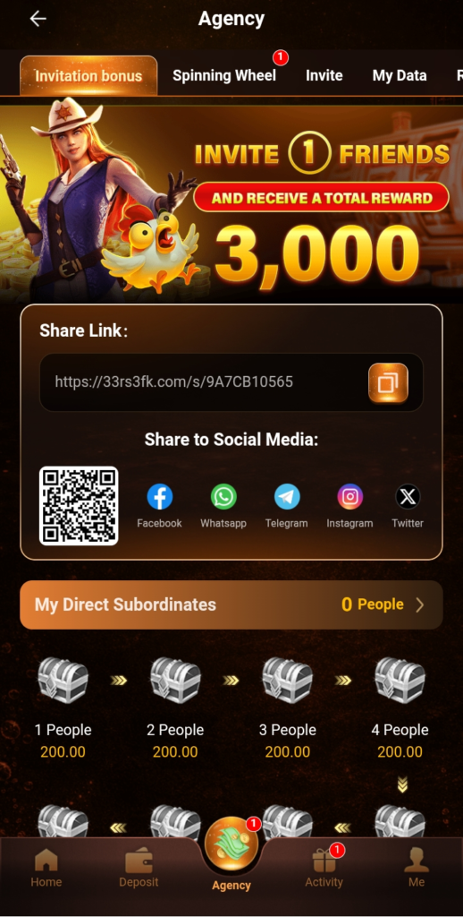 33rs game invitation bonus