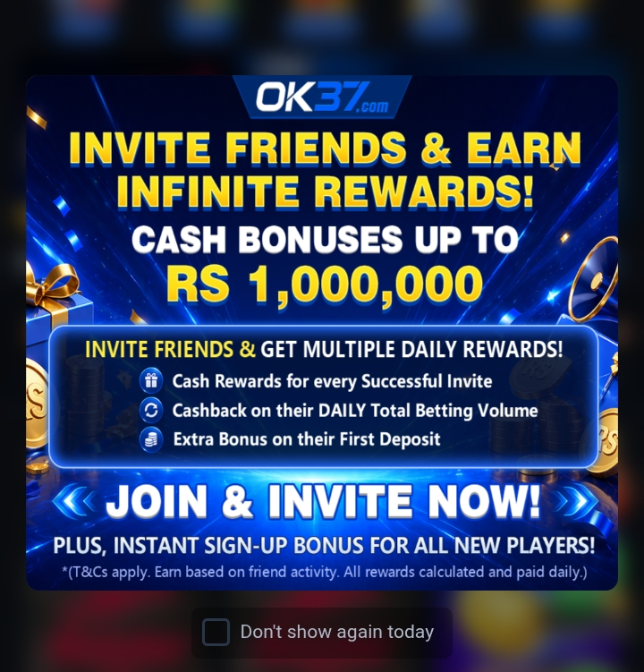 ok37 invitation bonus