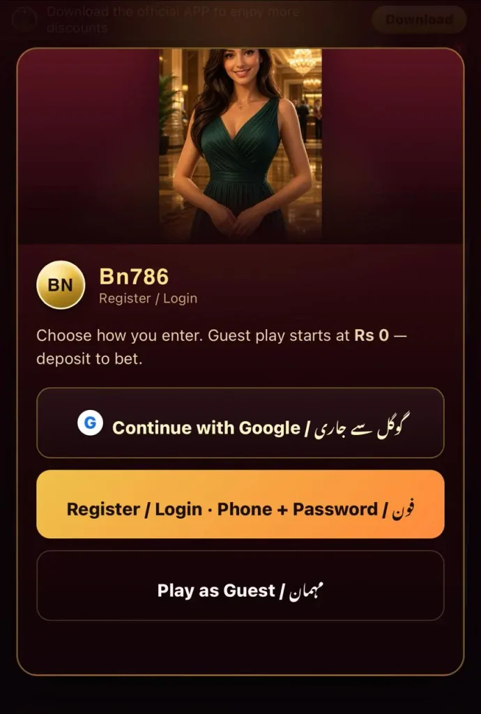 bn786 game register