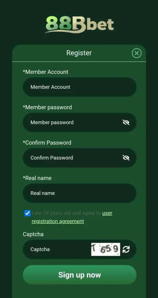 88b bet game register