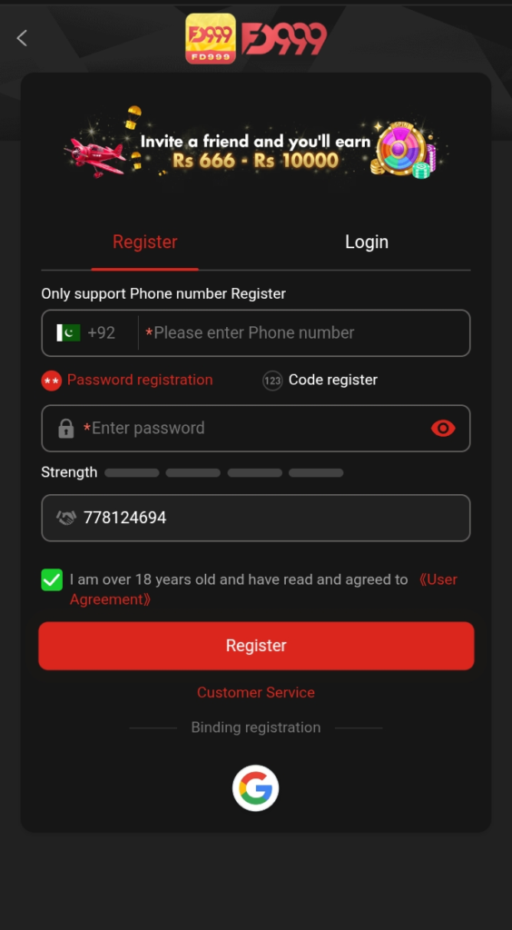 fd999 game register